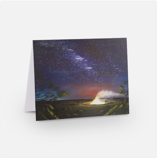 Bonfire Under the Stars- Notecard