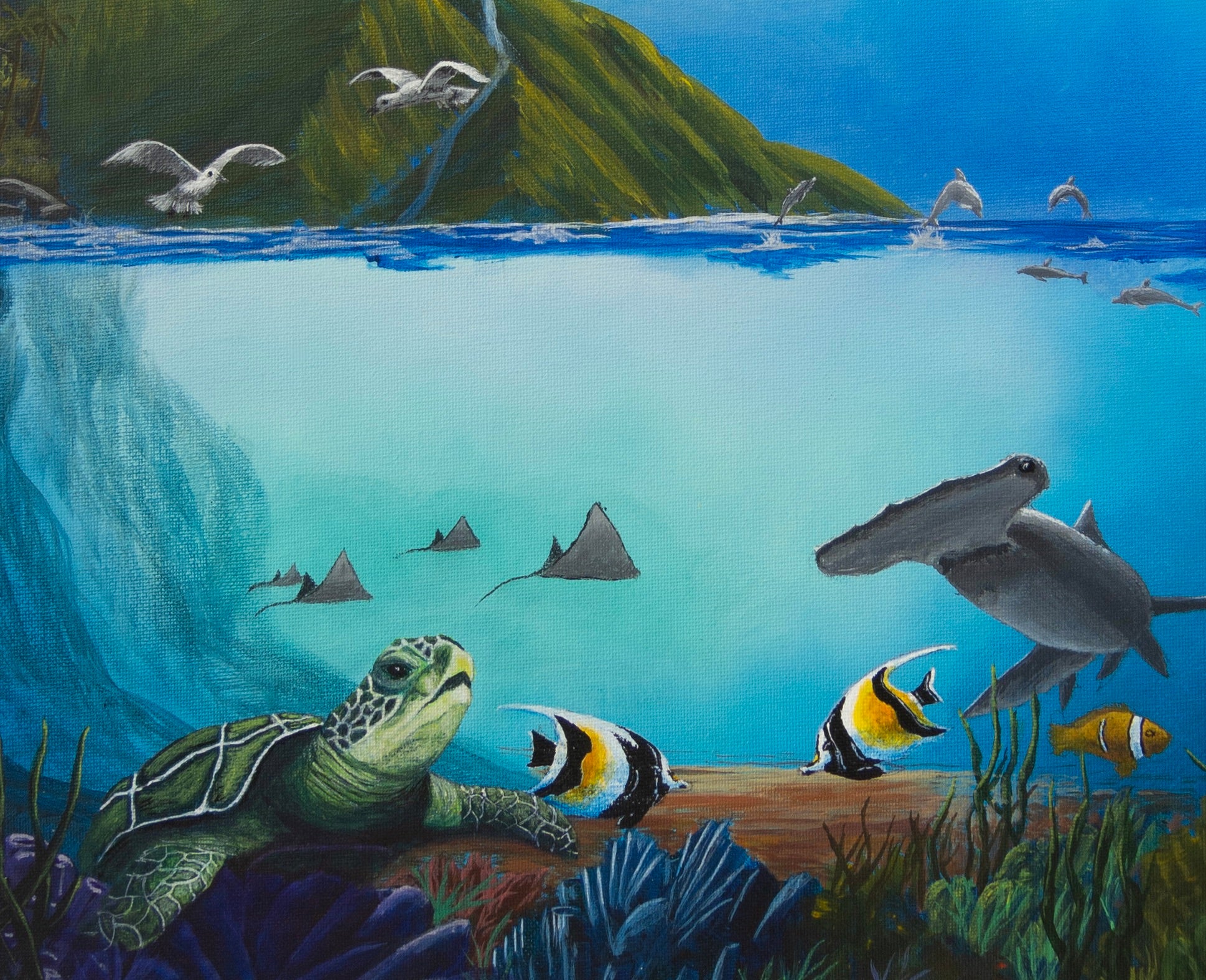 Sea Life- Original Painting – Nature Art Escape