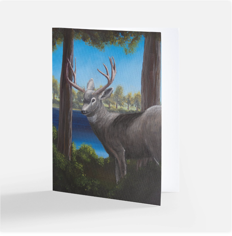 Deer in the Woods- Notecard