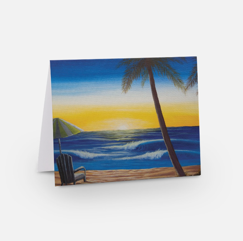 Sunrise at the Beach- Notecard